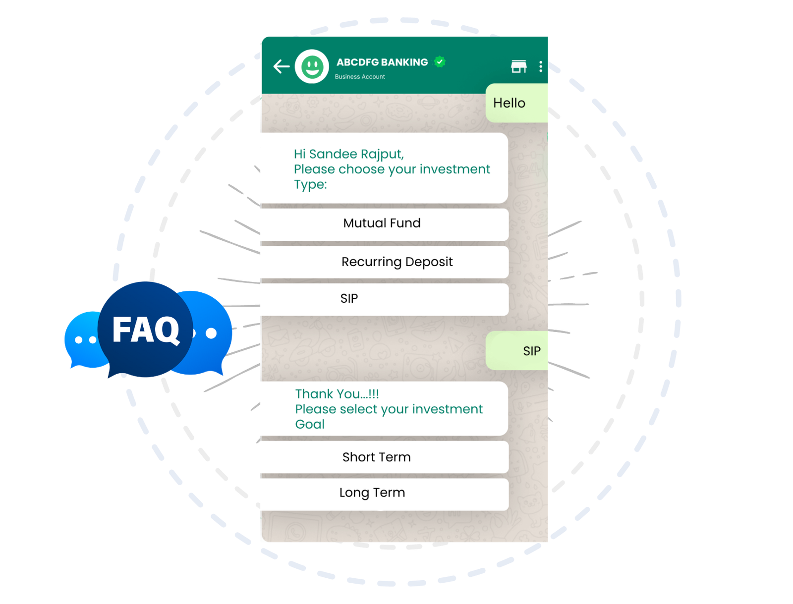 Banking FAQ WhatsApp Bot Reply