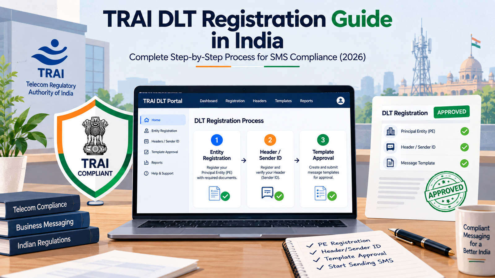 Complete TRAI DLT Registration Step-by-Step Guide (2026)