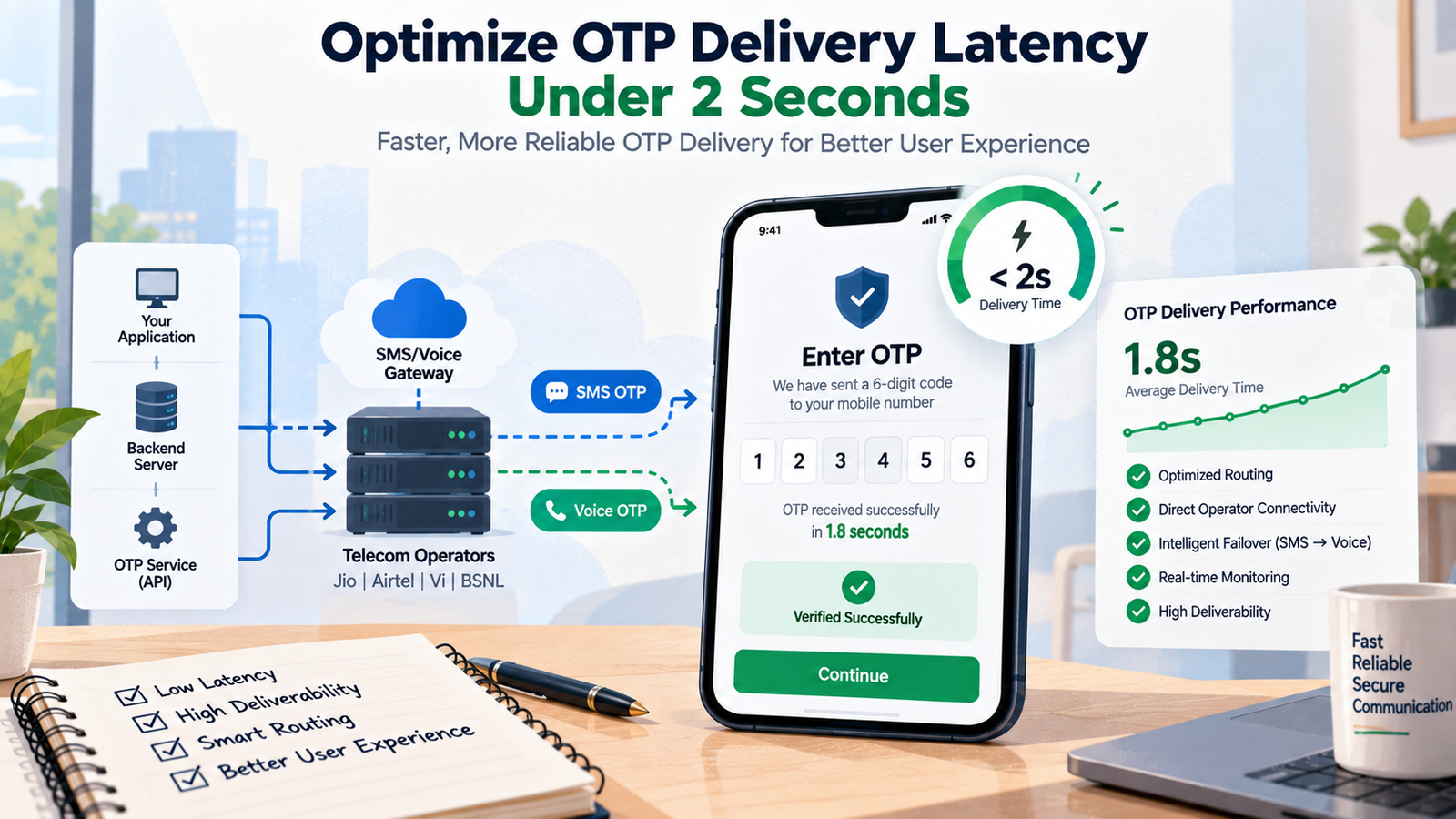 How to Optimize OTP Delivery Latency Under 2 Seconds (2026 Architectures)