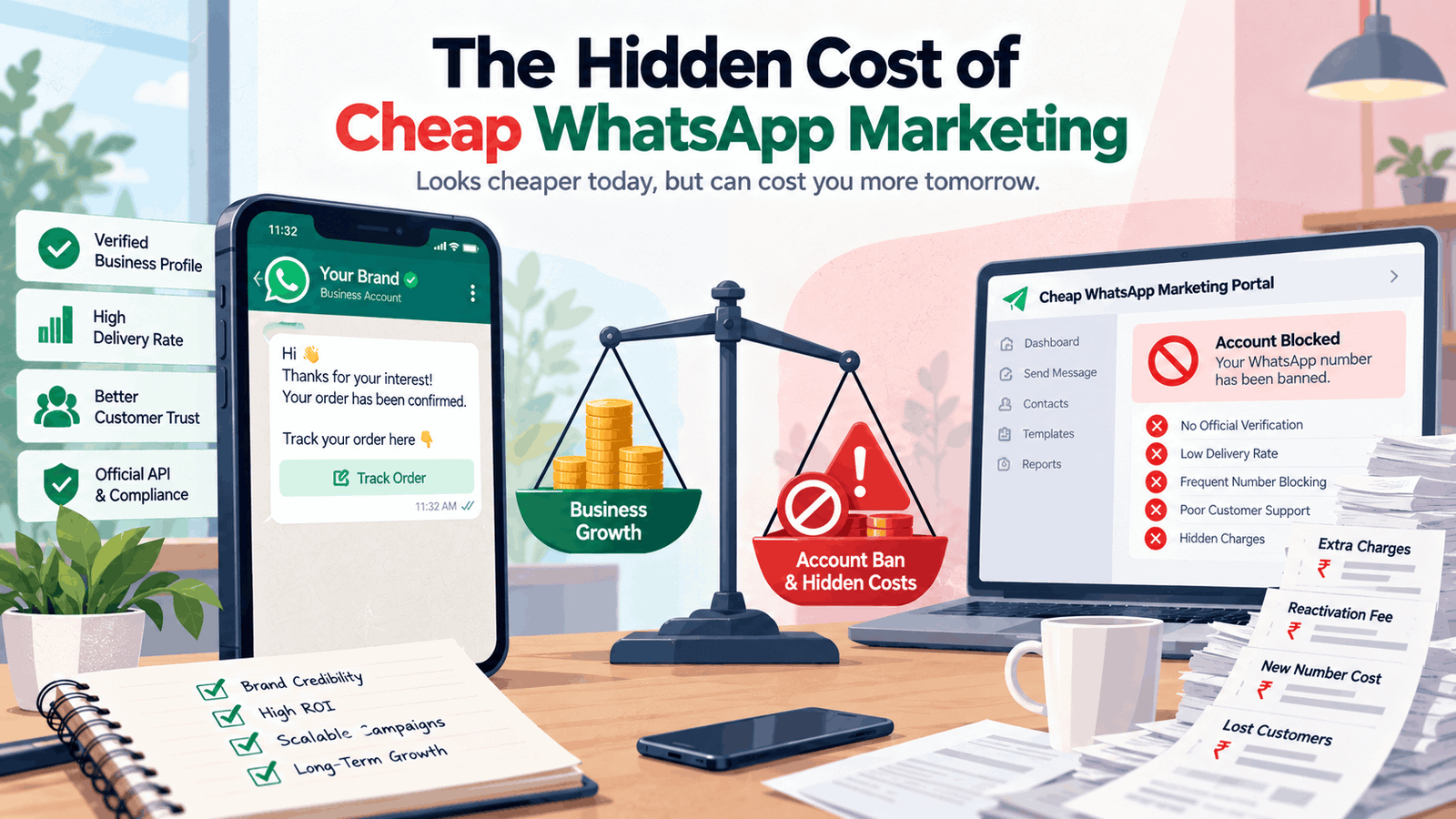 The Hidden Cost of Cheap WhatsApp Marketing: Why Unofficial Tools Are Destroying Your Business (2026)
