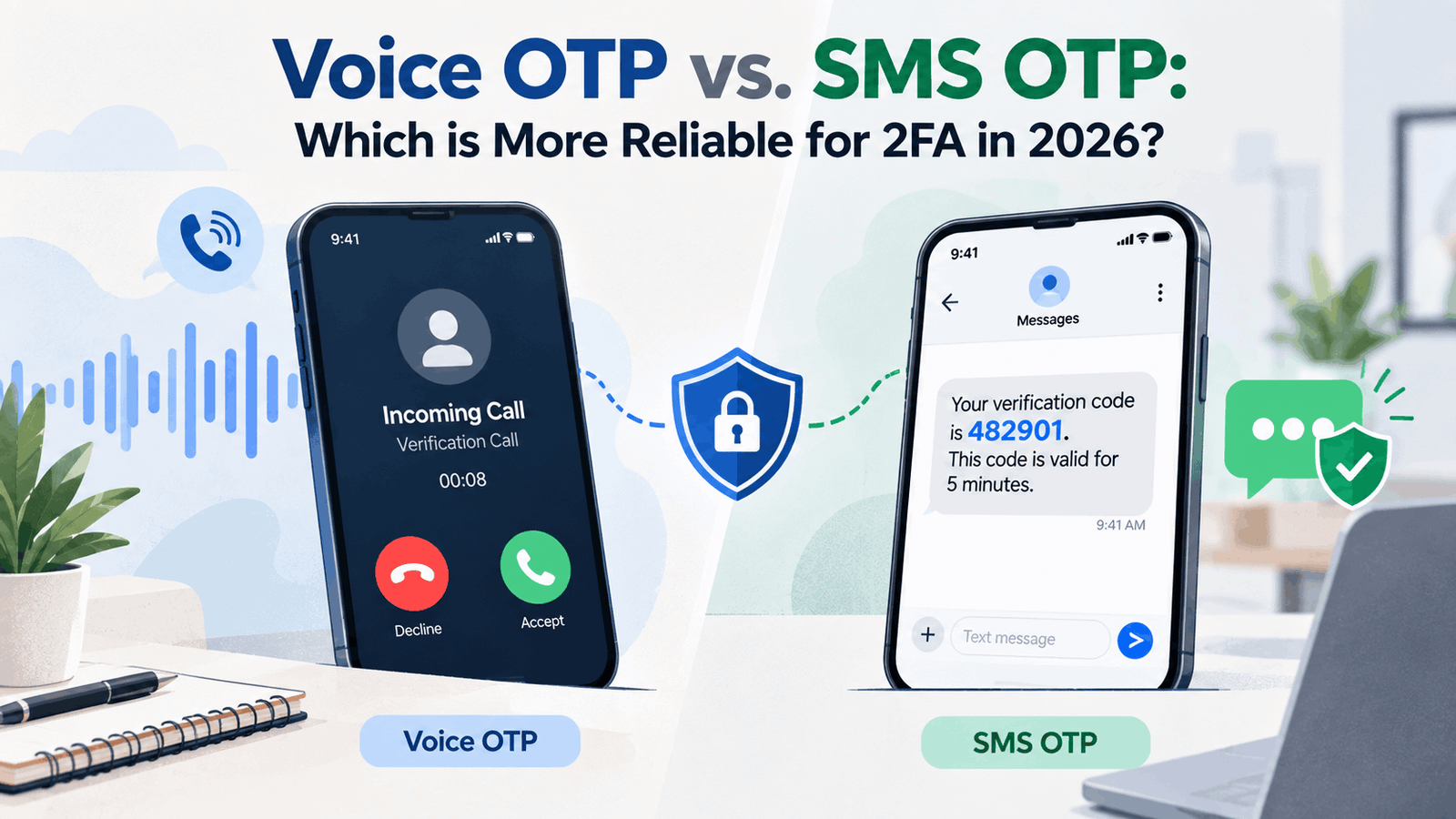 Voice OTP vs. SMS OTP: Which is More Reliable for 2FA in 2026?